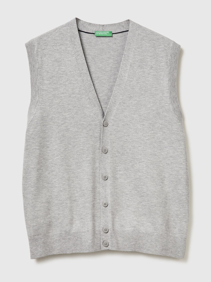 S/L V NECK SWEATER Men image number 5
